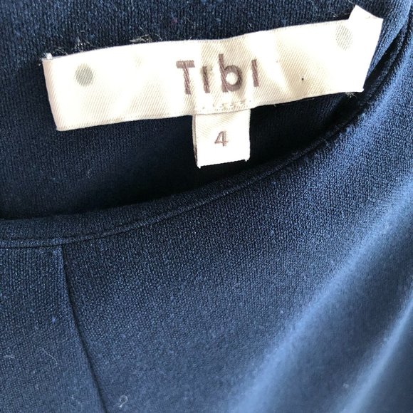 Tibi Bell Sleeve Navy Mini Dress Size 4 EUC - Picture 4 of 4